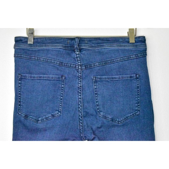 Free People Exposed Button Fly High Rise Irreplaceable Flare Jeans Size 29 Bell - Picture 8 of 10